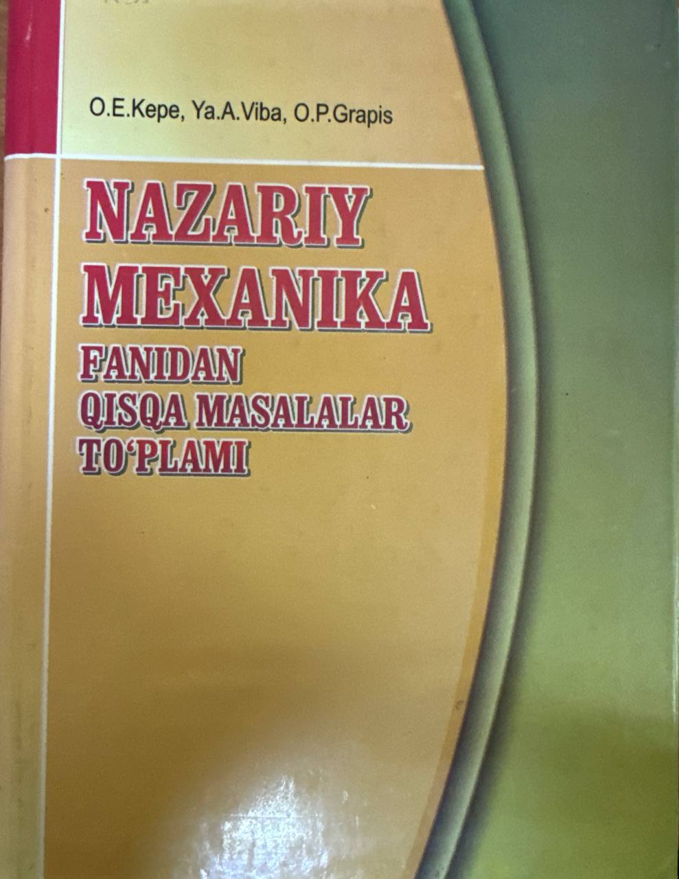 Nazariy mexanika fanidan qisqa masalalar to'plami