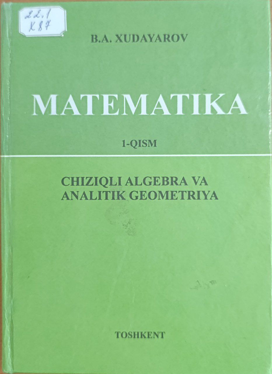 Matematika  1-Qism