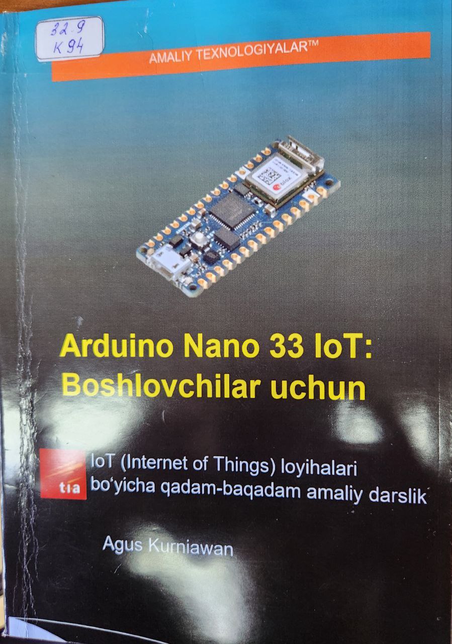 Arduino Nano 33 lot: Boshlovchilar uchun