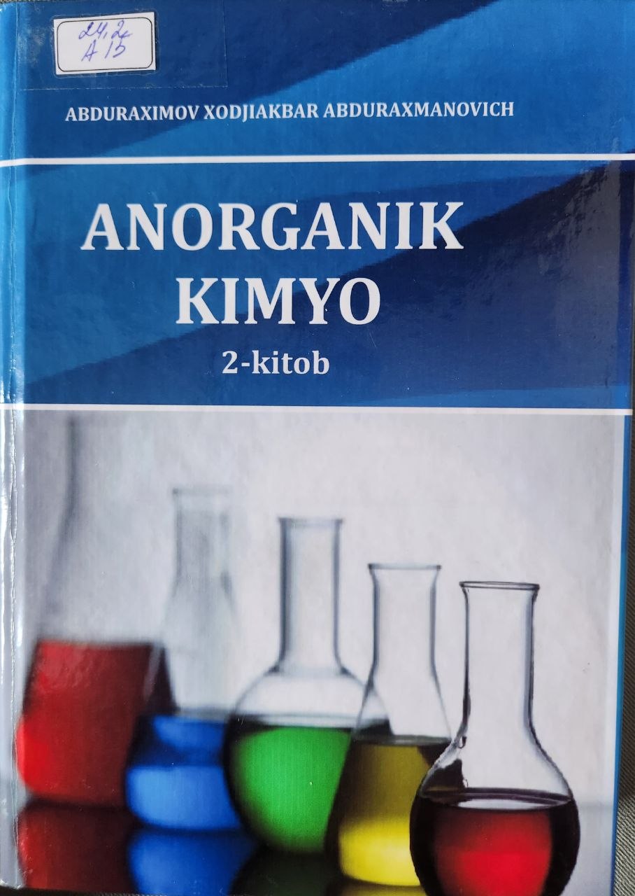 Anorganik kimyo 2-kitob