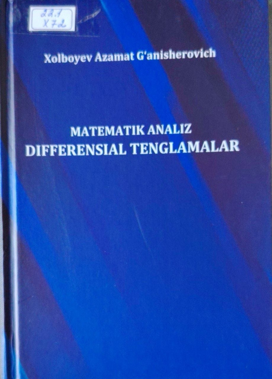 Matematik analiz differensial tenglamalar