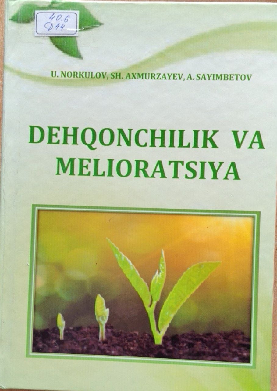 Dehqonchilik va melioratsiya