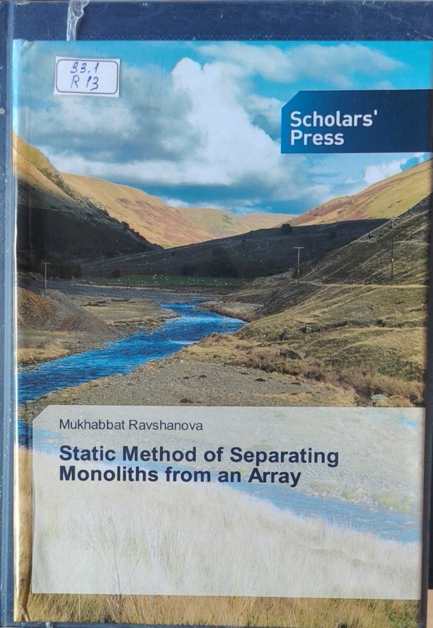 Static Method of Separating monoliths from an Array (tarjima)
