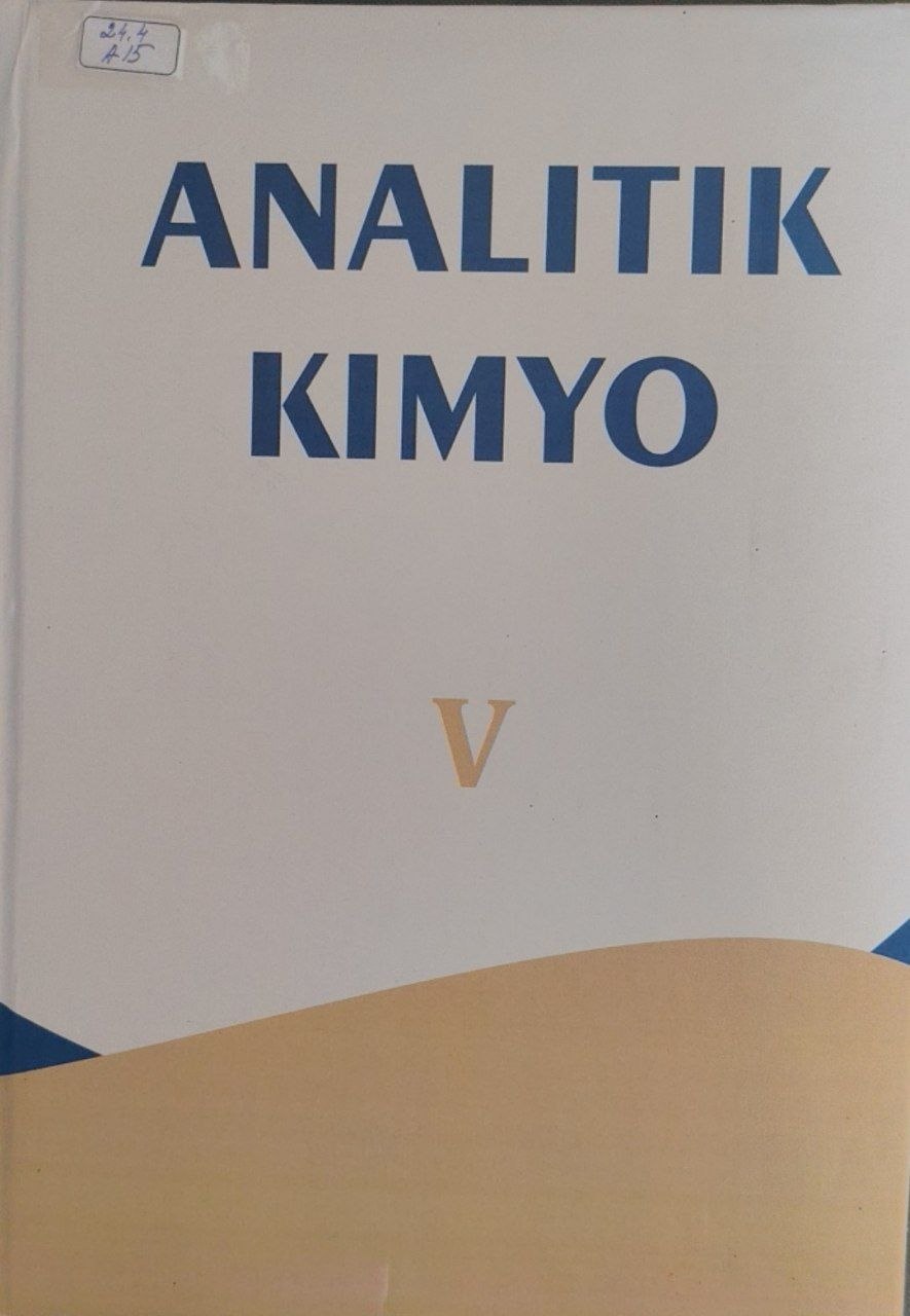 Analitik kimyo 5-kitob