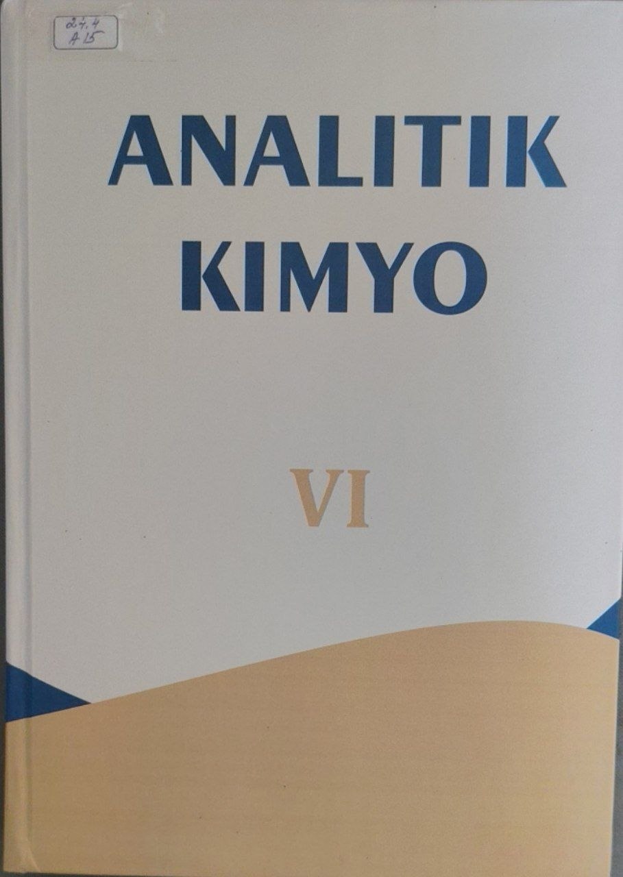 Analitik kimyo 6-kitob