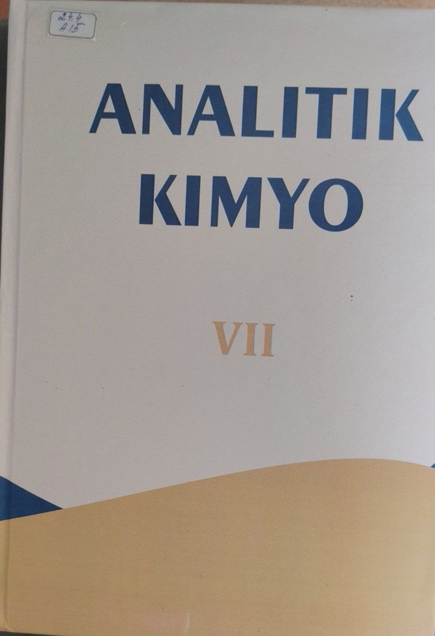 Analitik kimyo 7-kitob