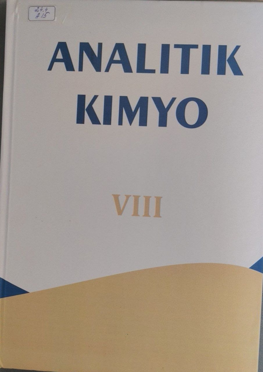 Analitik kimyo 8-kitob