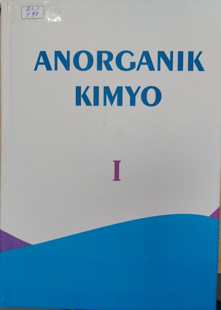 Anorganik kimyo 1-kitob
