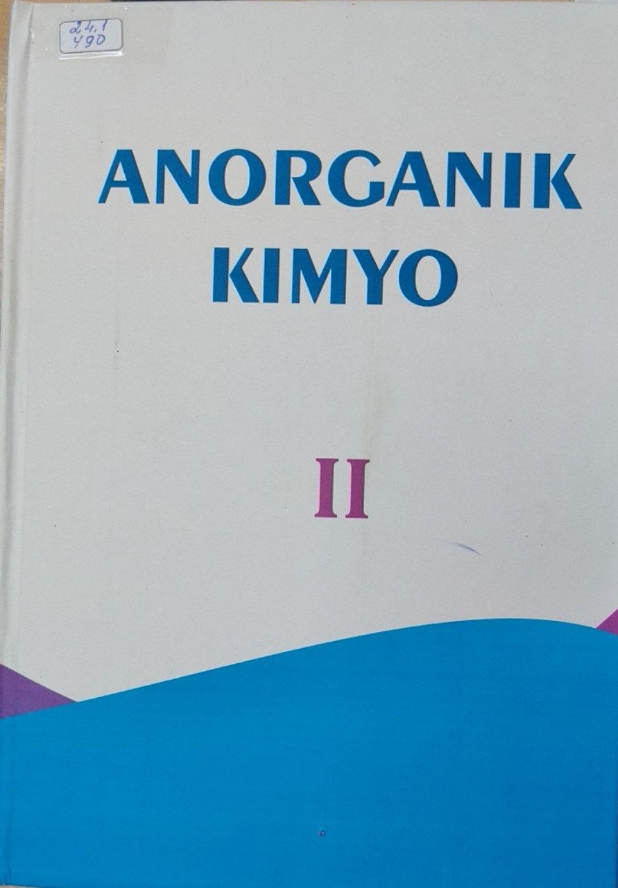 Anorganik kimyo 2-kitob