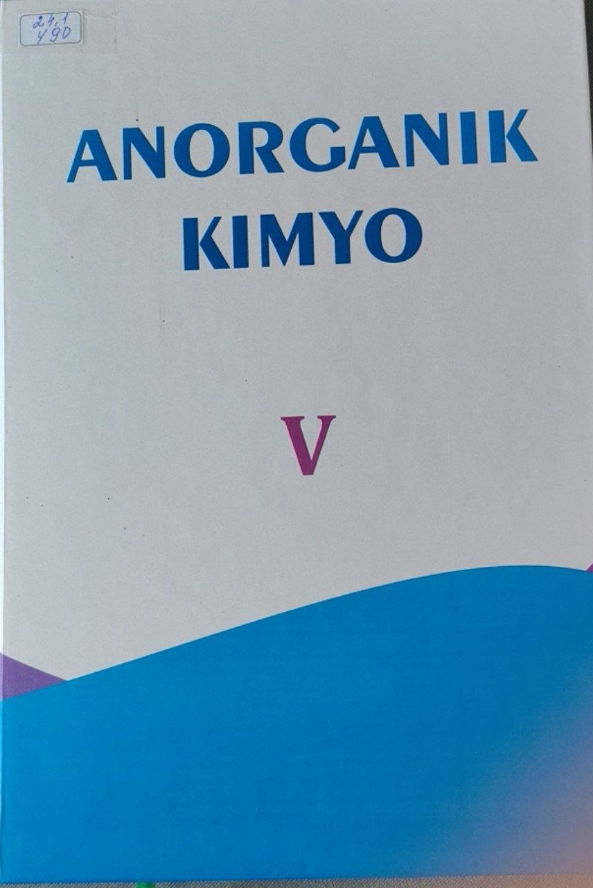Anorganik kimyo 5-kitob