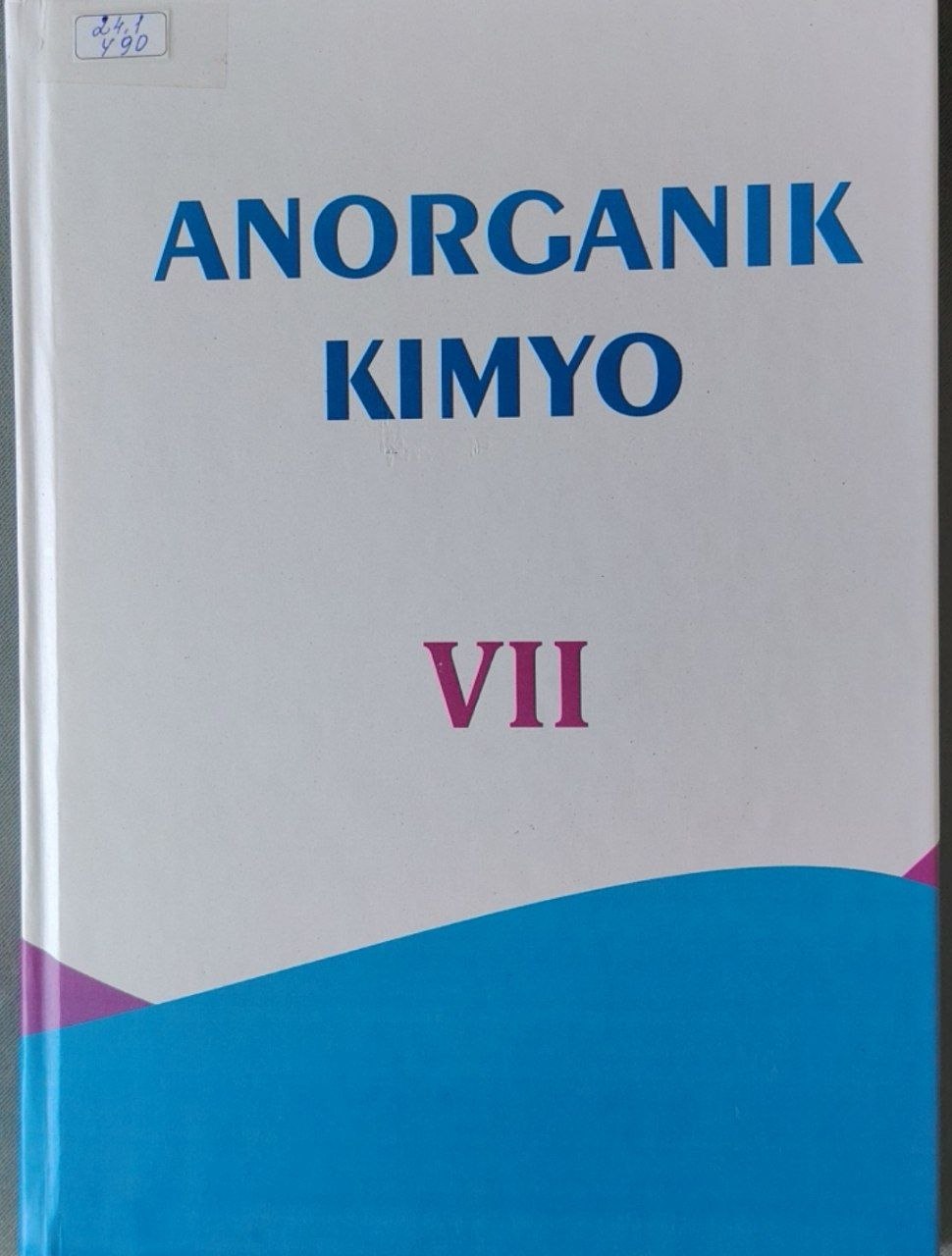 Anorganik kimyo 7-kitob