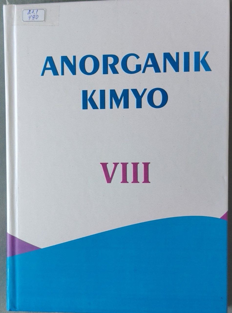 Anorganik kimyo 8-kitob