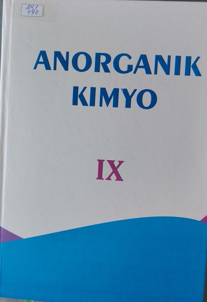 Anorganik kimyo 9-kitob