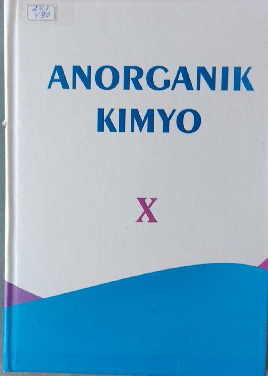 Anorganik kimyo 10-kitob