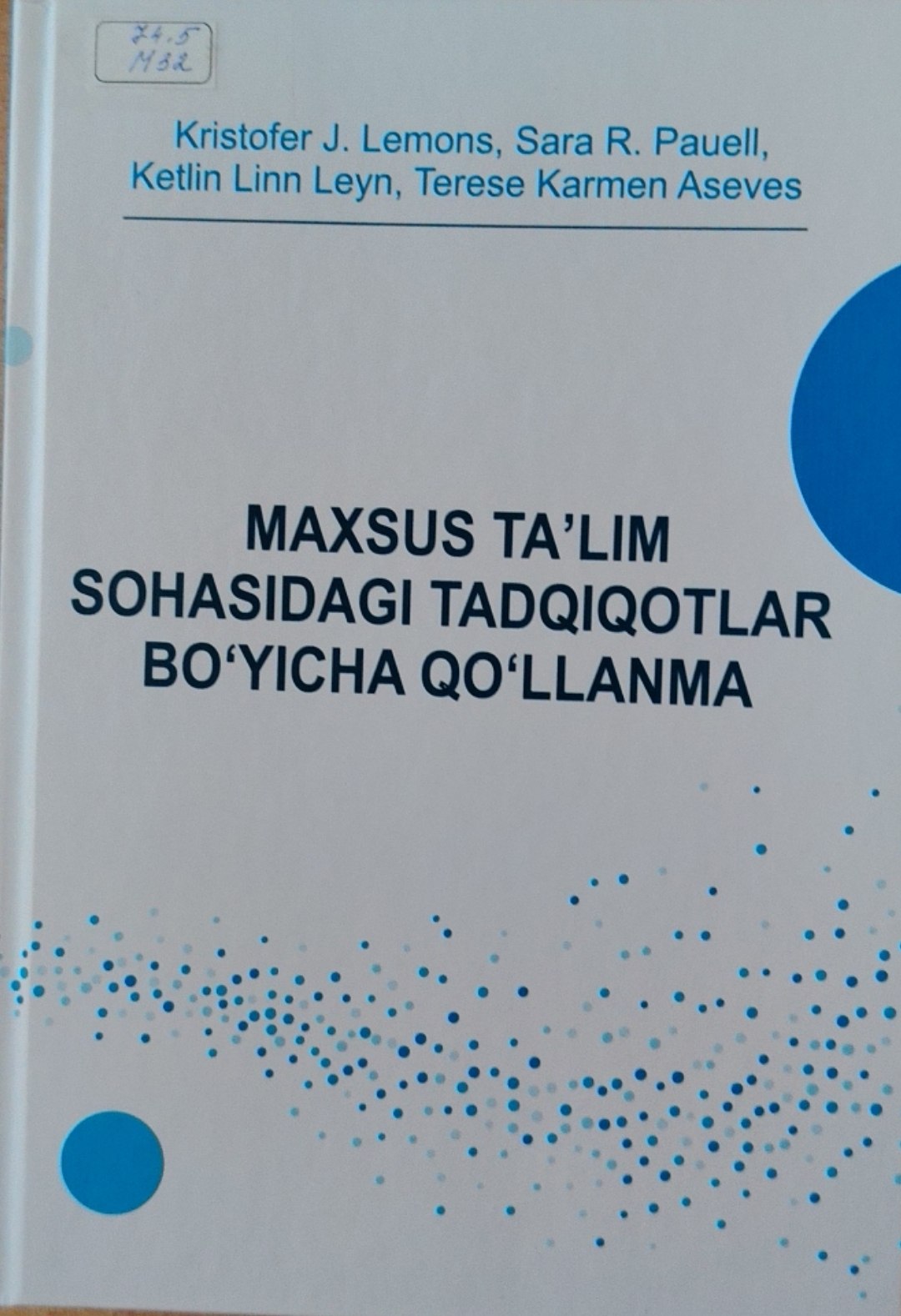 Maxsus ta'lim sohasidagi tadqiqotlar bo'yicha qo'llanma