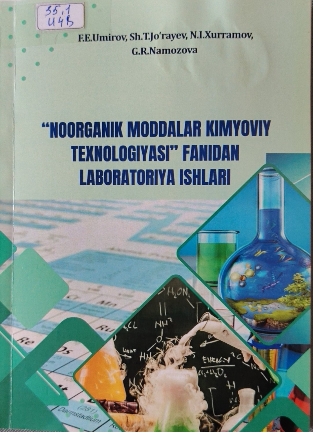 Noorganik moddalar kimyoviy texnologiyasi fanidan laboratoriya ishlari