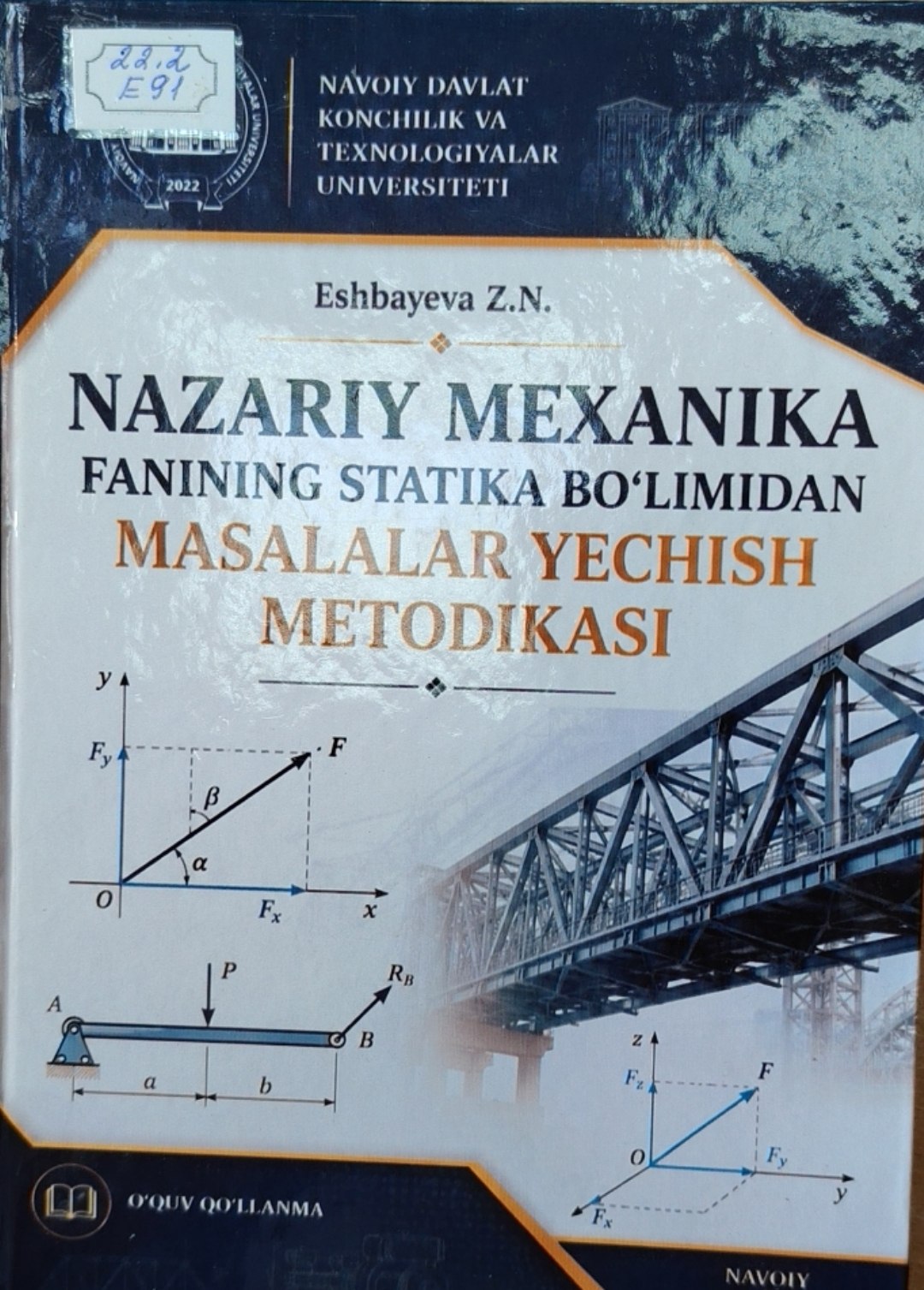 Nazariy mexanika fanining statika bo'limidan masalalar yechish metodikasi
