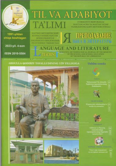 Til va adabiyot ta'limi  2023, 4-son