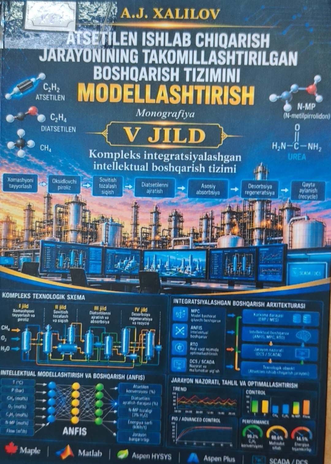 Atsetilen ishlab chiqarish jarayonining takomillashtirilgan boshqarish tizimini modellashtirish 5-jild