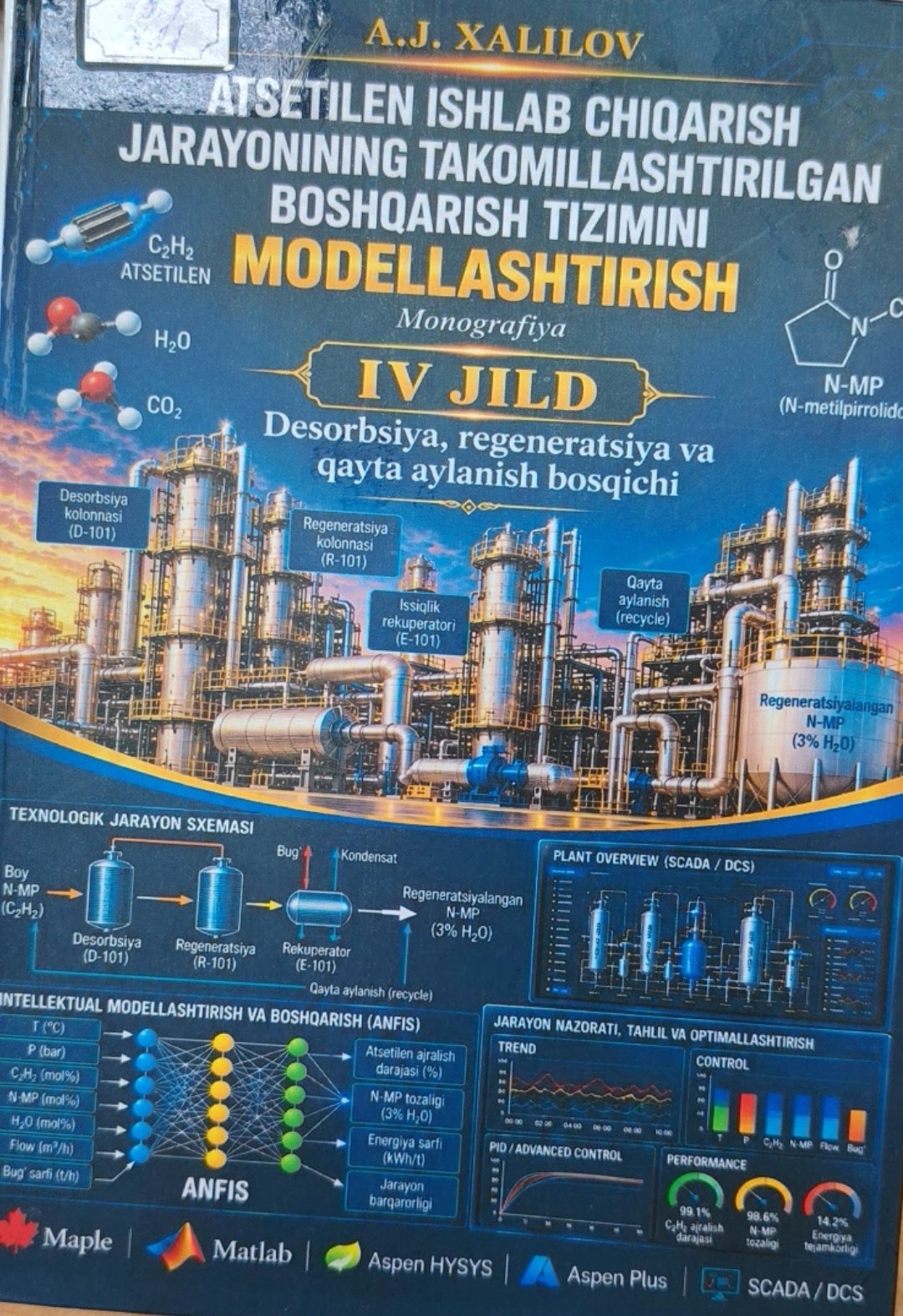 Atsetilen ishlab chiqarish jarayonining takomillashtirilgan boshqarish tizimini modellashtirish 4-jild