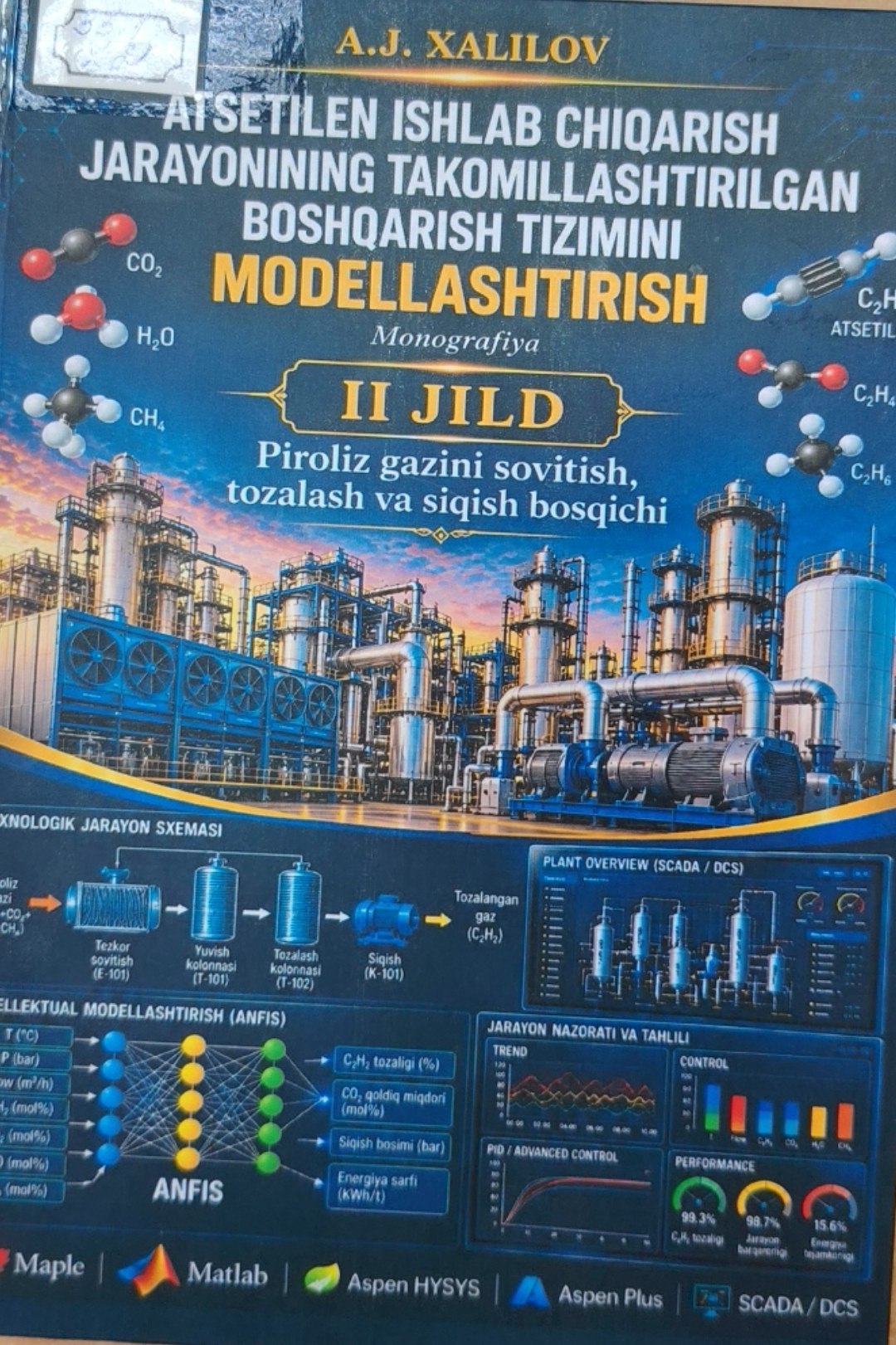 Atsetilen ishlab chiqarish jarayonining takomillashtirilgan boshqarish tizimini modellashtirish 2-jild  dellashtirish 5-jild